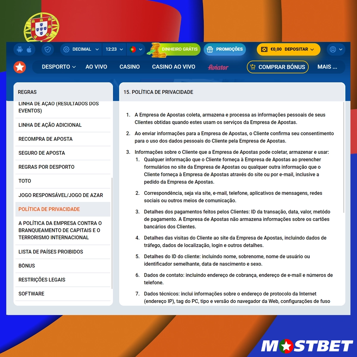 Revisão da segurança da plataforma Mostbet