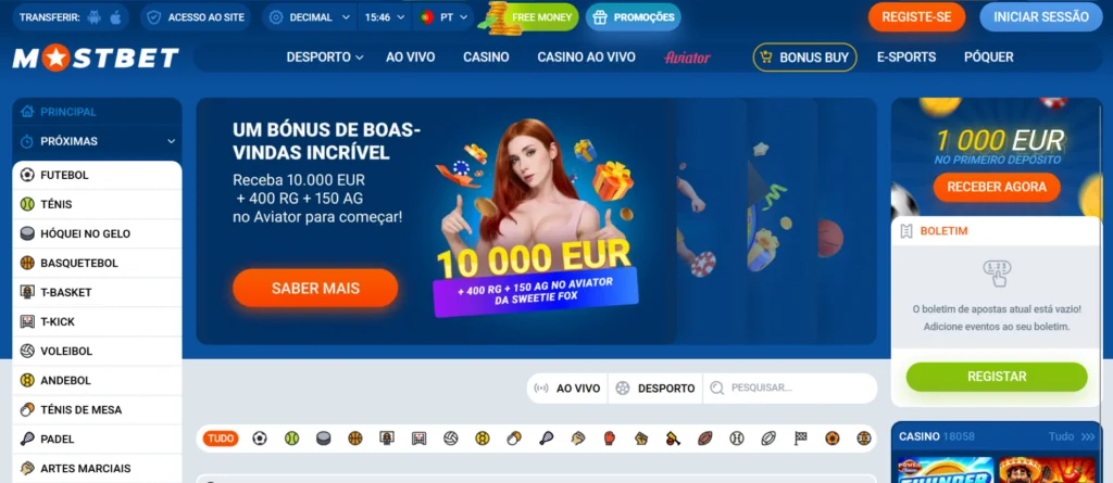 Mostbet Portugal – plataforma de apostas desportivas online